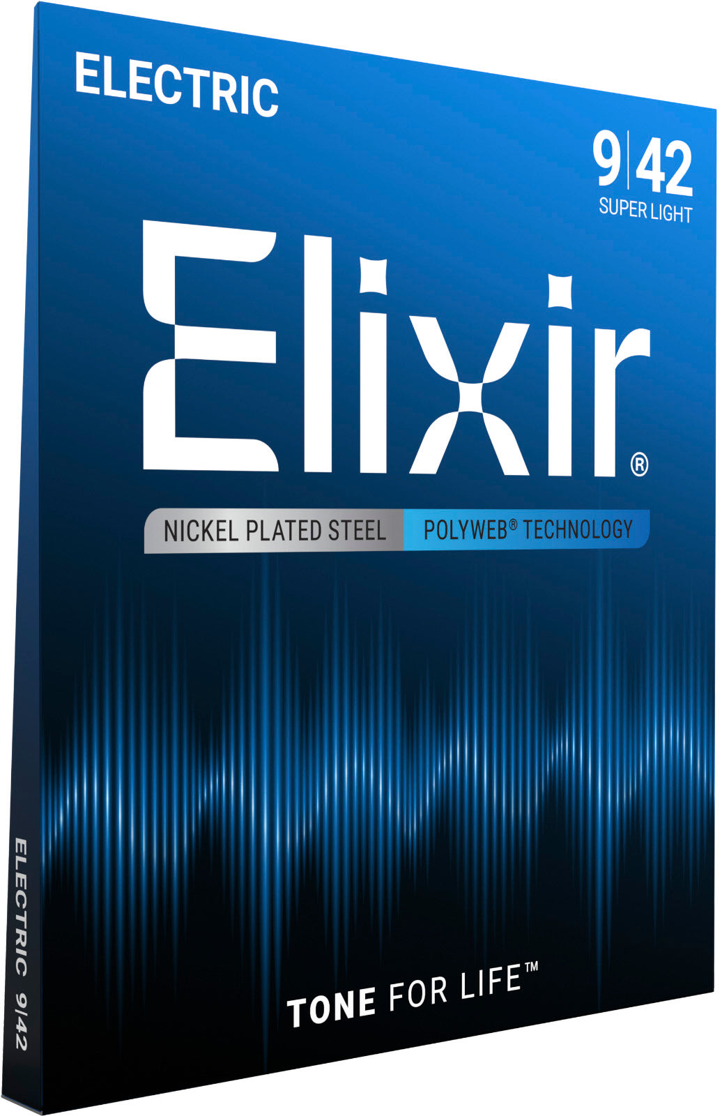 Jeu de cordes guitare électrique ELIXIR 12000 Polyweb Super Light 09-42
