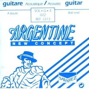 Corde guitare Jazz Manouche ARGENTINE – Sol 3ᵉ à boule 0.22 – Lot de 3