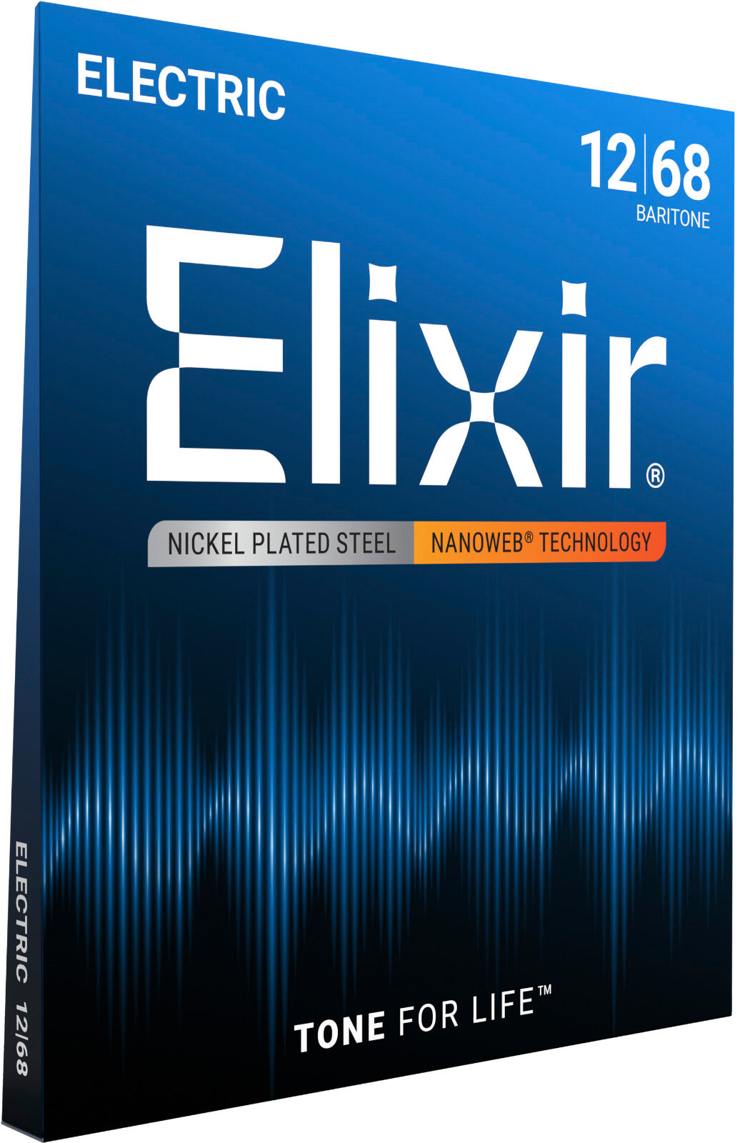 Jeu de cordes guitare électrique ELIXIR 12302 NANOWEB Baritone 12-68