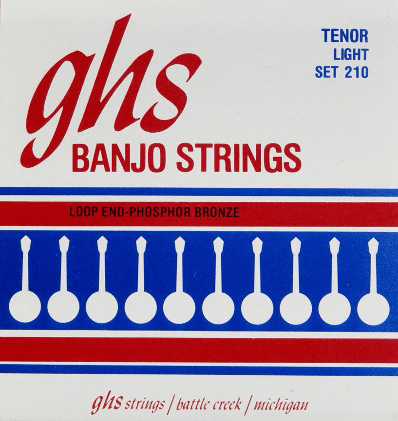 Jeu de cordes Banjo Ténor GHS 210 Phosphor Bronze Light 09-12-22-28