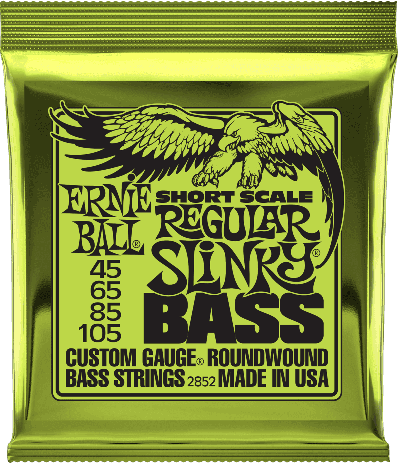 Jeu de Cordes Basse – Ernie Ball Regular Slinky Short Scale 45-65-85-105 2852