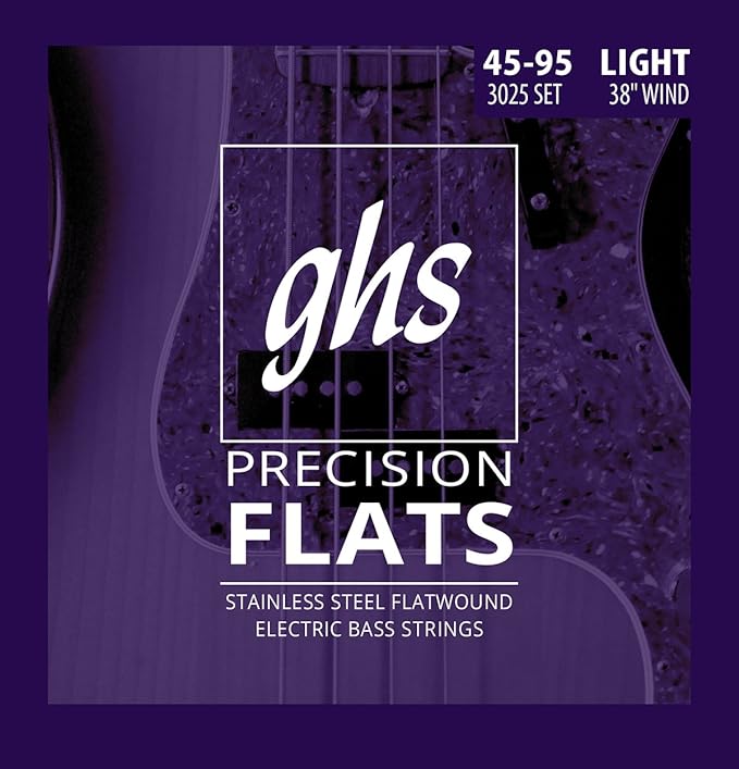 Jeu de cordes basse électrique GHS 3025 Precision Flats Light 45-95