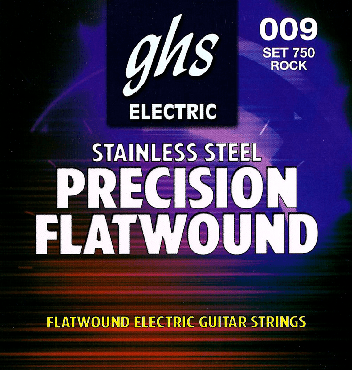 Jeu de cordes guitare électrique GHS 750 Precision Flatwound Stainless Steel Ultra Light 09-42