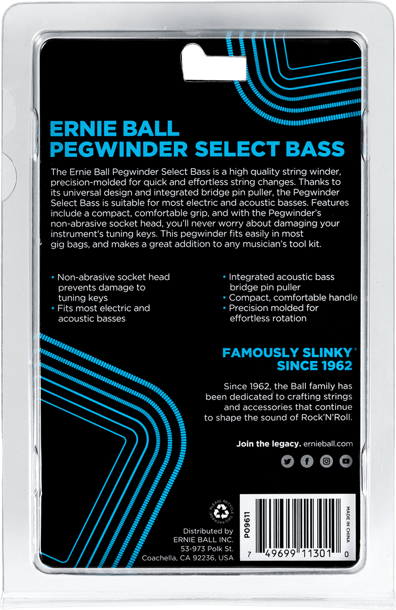 Tourne-mécaniques Ernie Ball Pegwinder Select Bass 9611