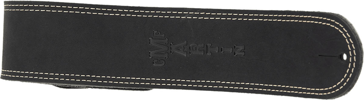 Courroie guitare cuir noir doublée suède MARTIN A0013