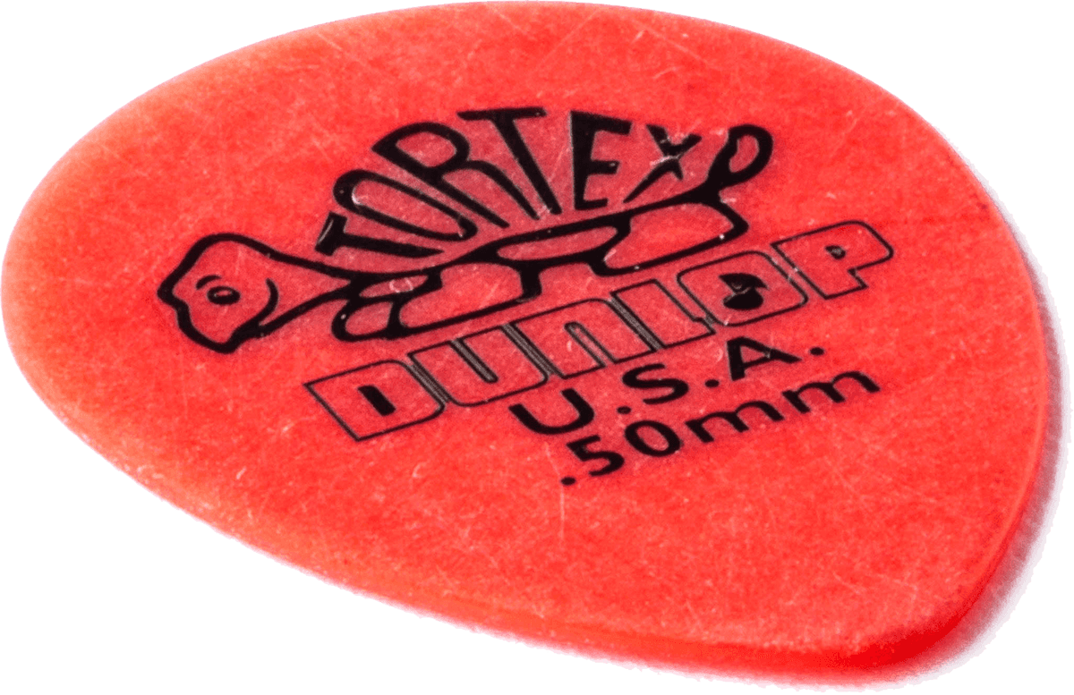 Lot de 6 médiators Dunlop Tortex Small Teardrop 0.50 mm 432R50