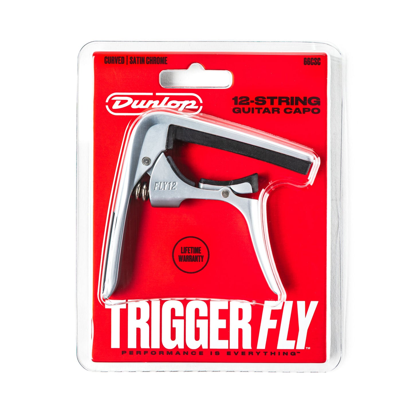 Capodastre Trigger acoustique Fly 12 cordes – Satin Chrome Dunlop 66CSC
