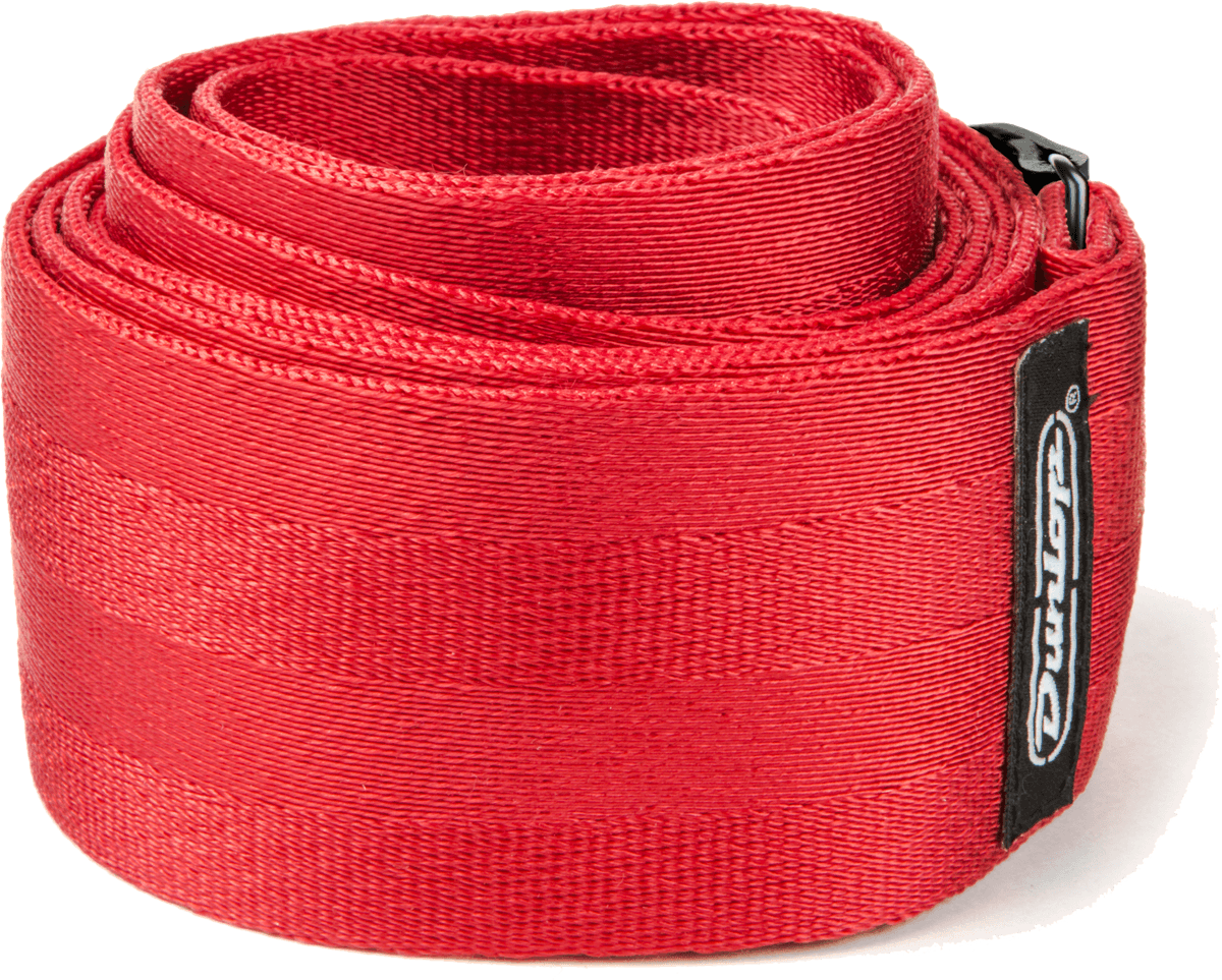 Jim Dunlop Deluxe Seatbelt Red DST7001RD – Courroie guitare rouge