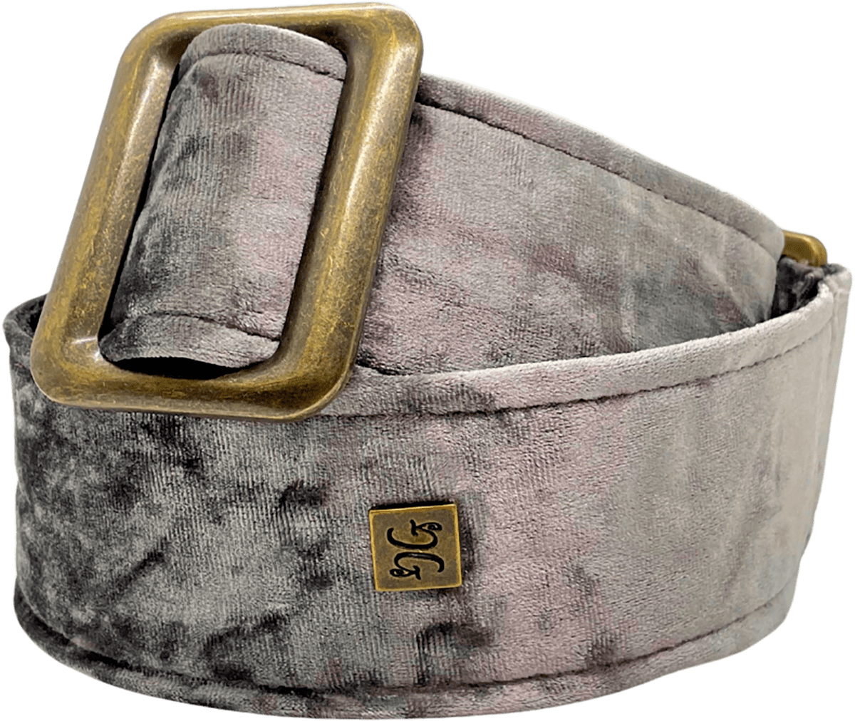 Courroie de guitare GET’M GET’M Boujee Velvet – Hematite Silver