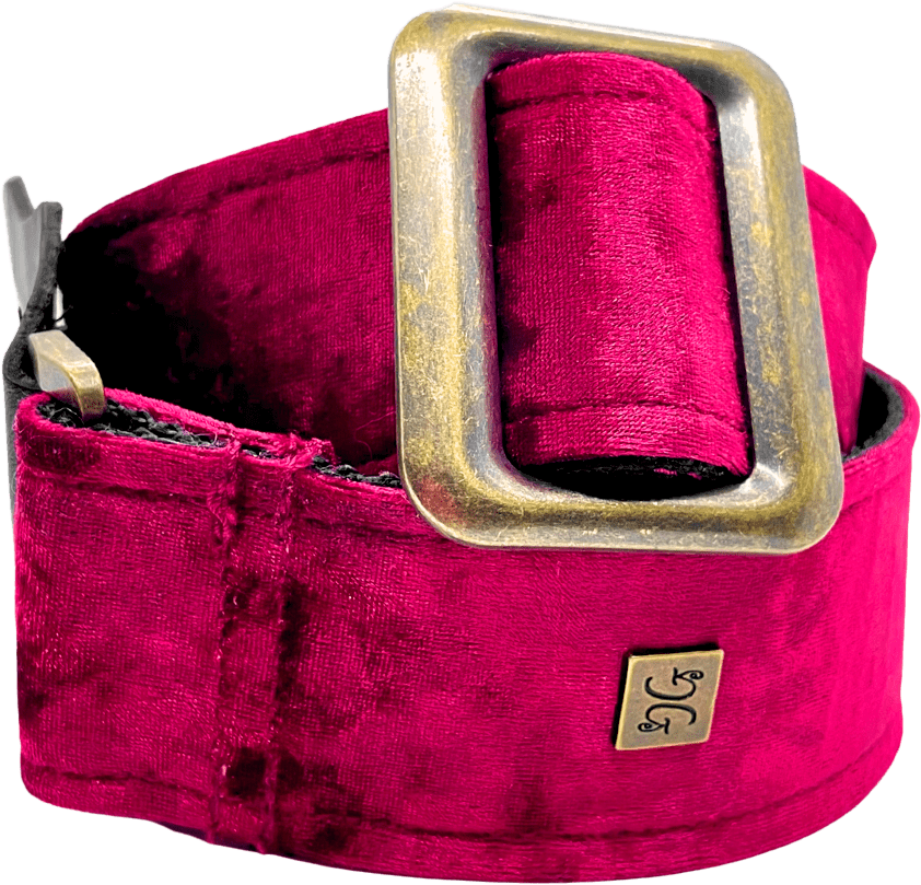 Courroie guitare Get’m Get’m – Crushed Velvet Burgundy (DESTOCKAGE)