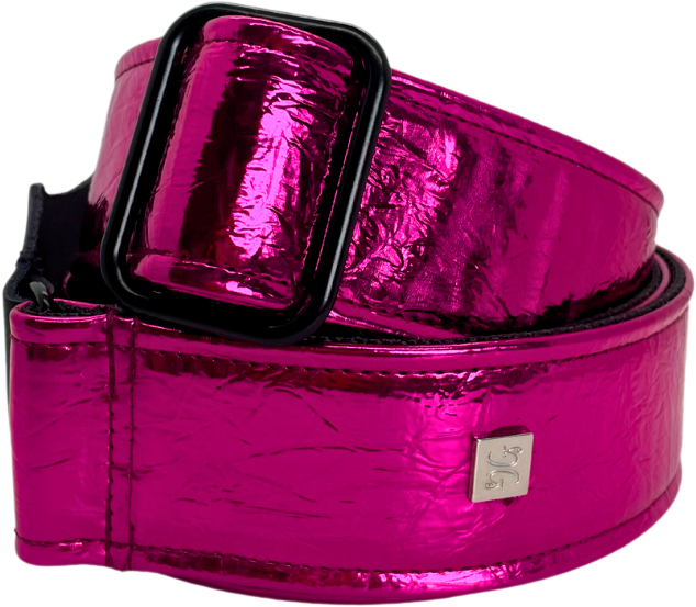 Courroie guitare Get'm Get'm Distressed Vernice – Fuchsia