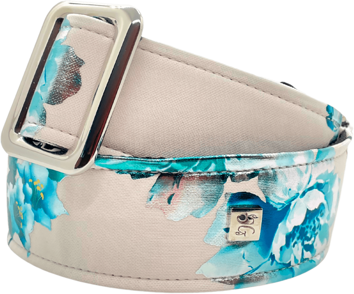 Courroie de guitare GET’M GET’M Platinum Bloom – Silver Calla Lily