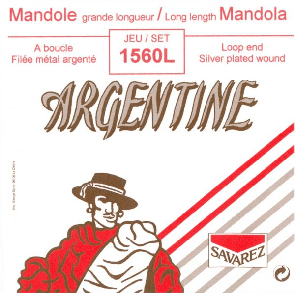 JEU DE CORDES MANDOLE ARGENTINE 1560L à boucle Grande longueur