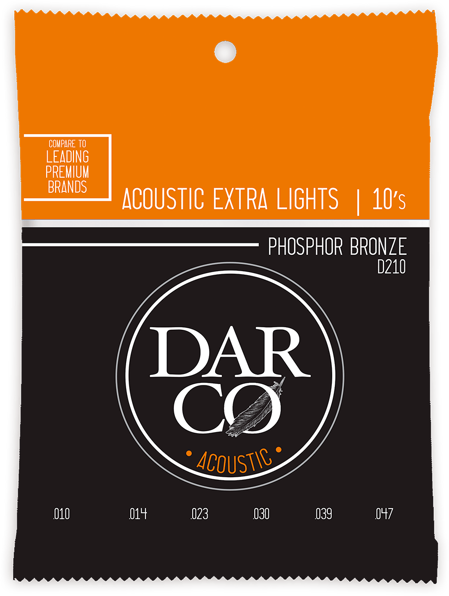 Jeu de cordes acoustique DARCO D210 – Phosphore Bronze – Extra Light