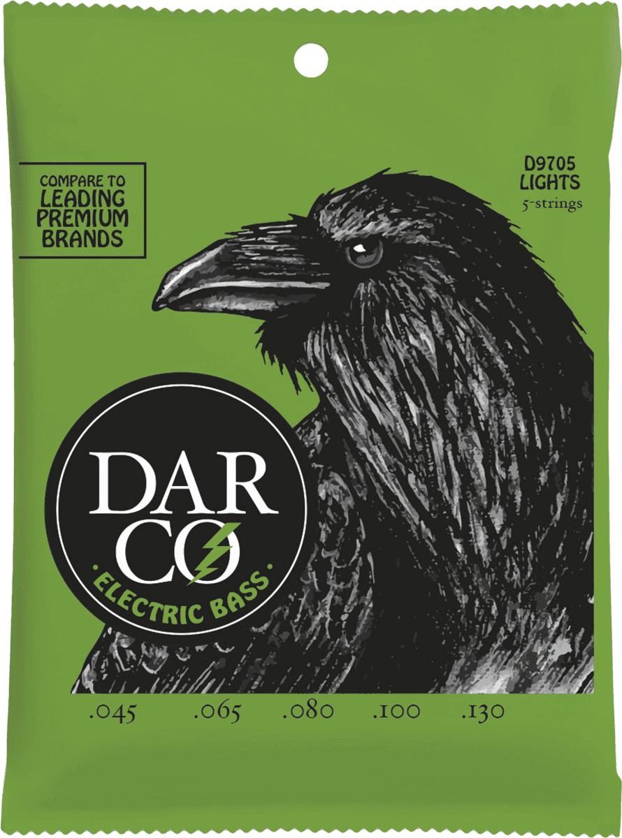 Jeu de cordes basse électrique 5 cordes D’Addario Darco Light D9705