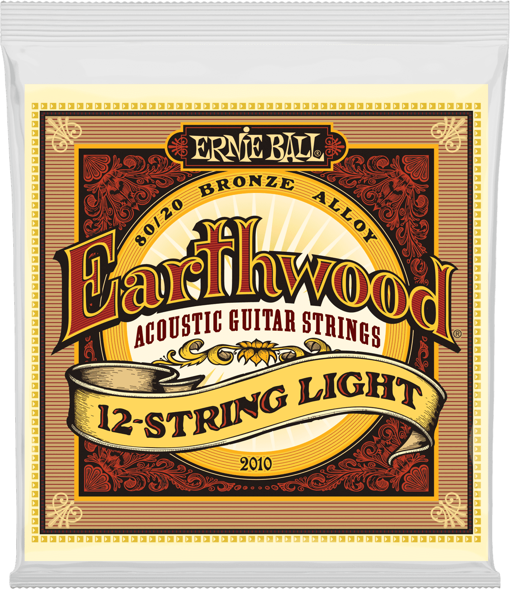 Jeu de cordes ERNIE BALL 2010 Earthwood – guitare acoustique 12 cordes – Light 09-46