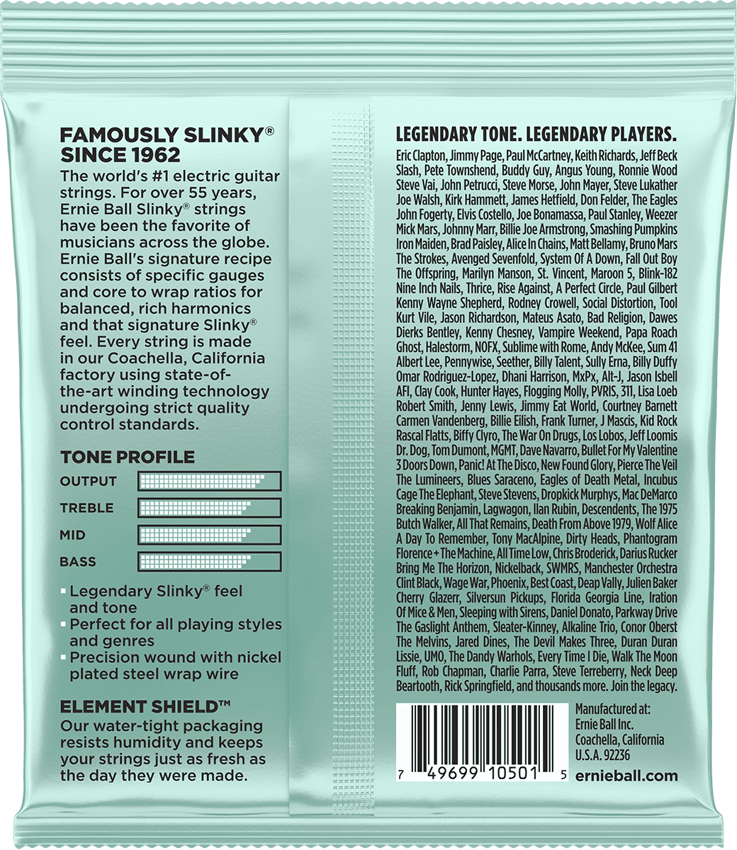 ERNIE BALL 2211 MONDO SLINKY - JEU DE CORDES GUITARE ELECTRIQUE 10.5-52