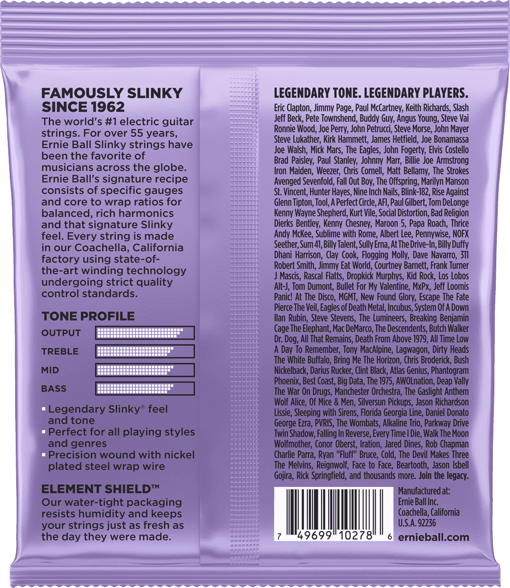 ERNIE BALL 2227 ULTRA SLINKY - JEU DE CORDES GUITARE ELECTRIQUE 10-48