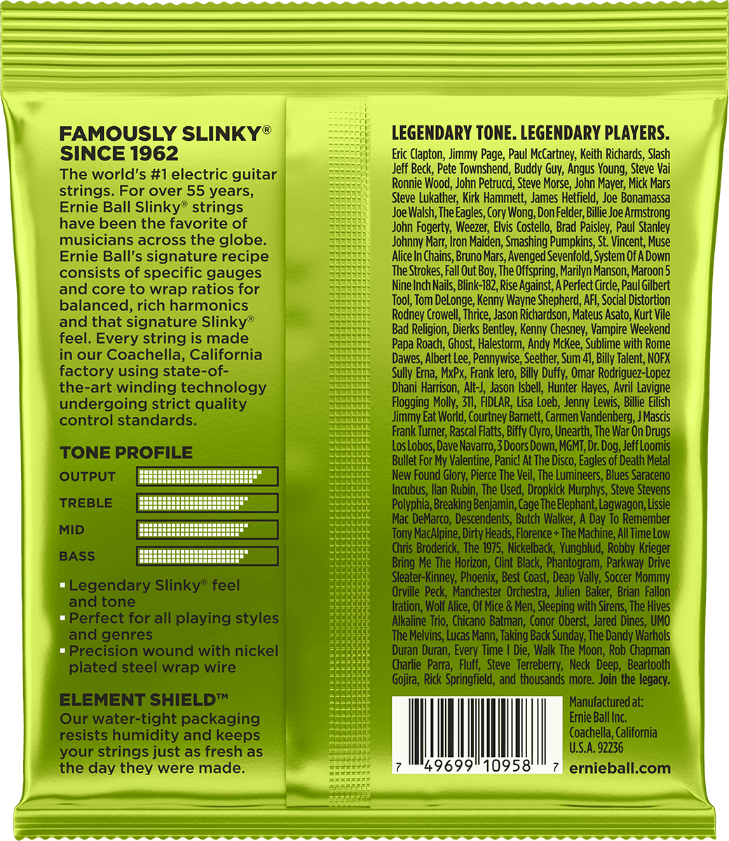 ERNIE BALL 2629 REGULAR SLINKY - JEU DE CORDES GUITARE ELECTRIQUE 8 CORDES 10-74