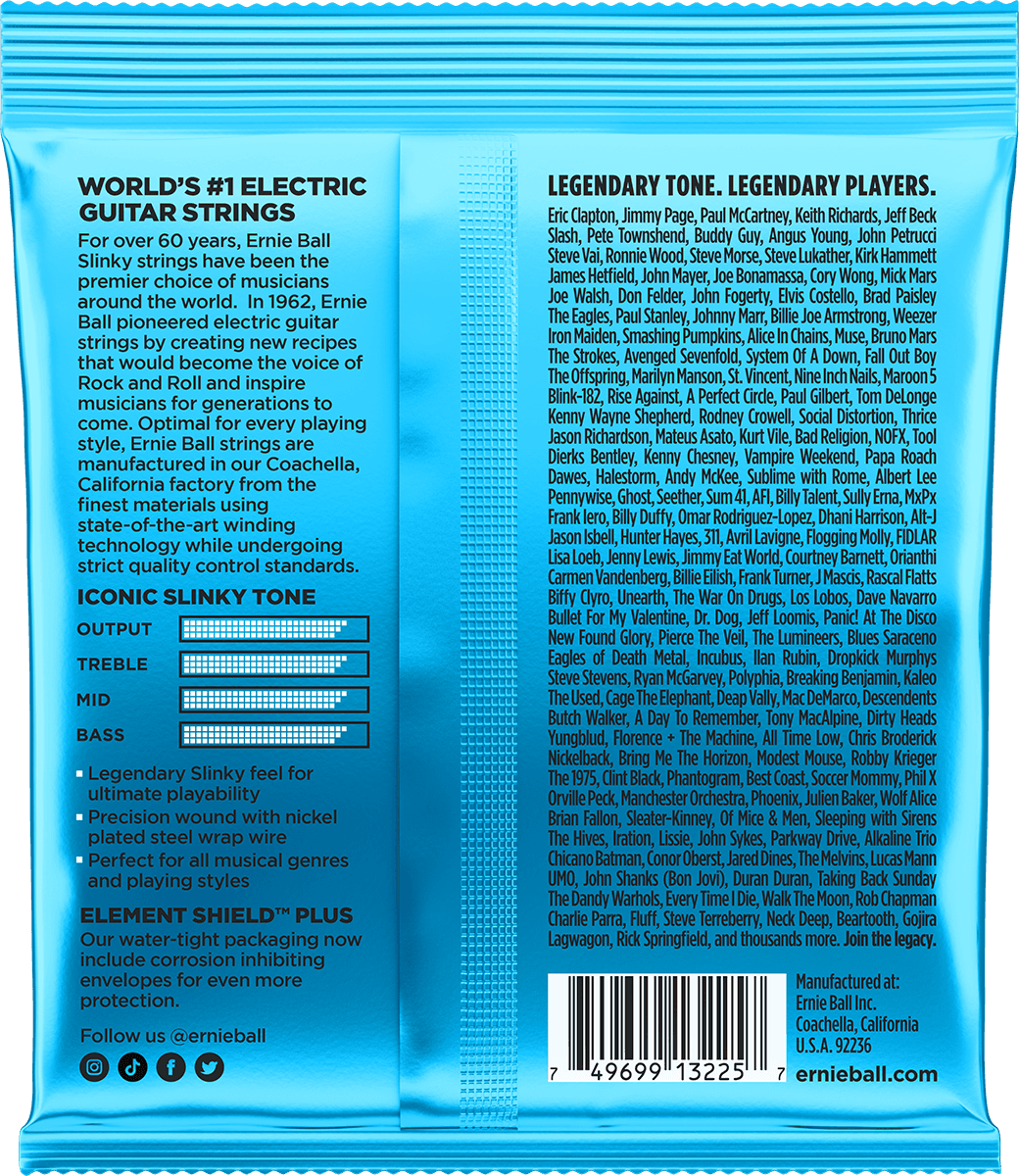 ERNIE BALL 3225 PACK DE 3 JEUX EXTRA SLINKY - JEU DE CORDES GUITARE ELECTRIQUE 08-38