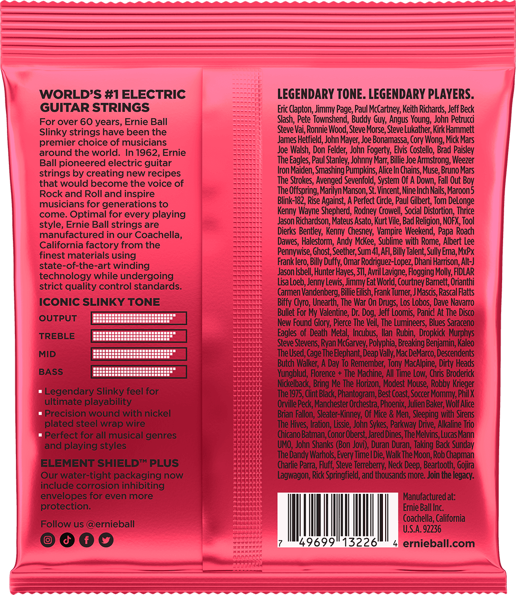 ERNIE BALL 3226 PACK DE 3 JEUX BURLY SLINKY - JEU DE CORDES GUITARE ELECTRIQUE 11-52