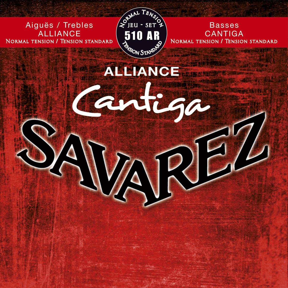 SAVAREZ 510AR Cantiga Rouge Tirant Normal – Jeu de cordes guitare classique