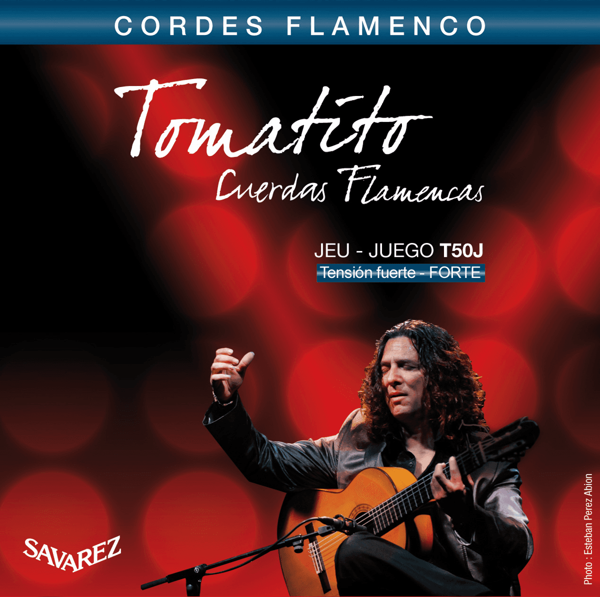 SAVAREZ T50J Bleu Tirant Fort – Jeu de cordes guitare flamenco