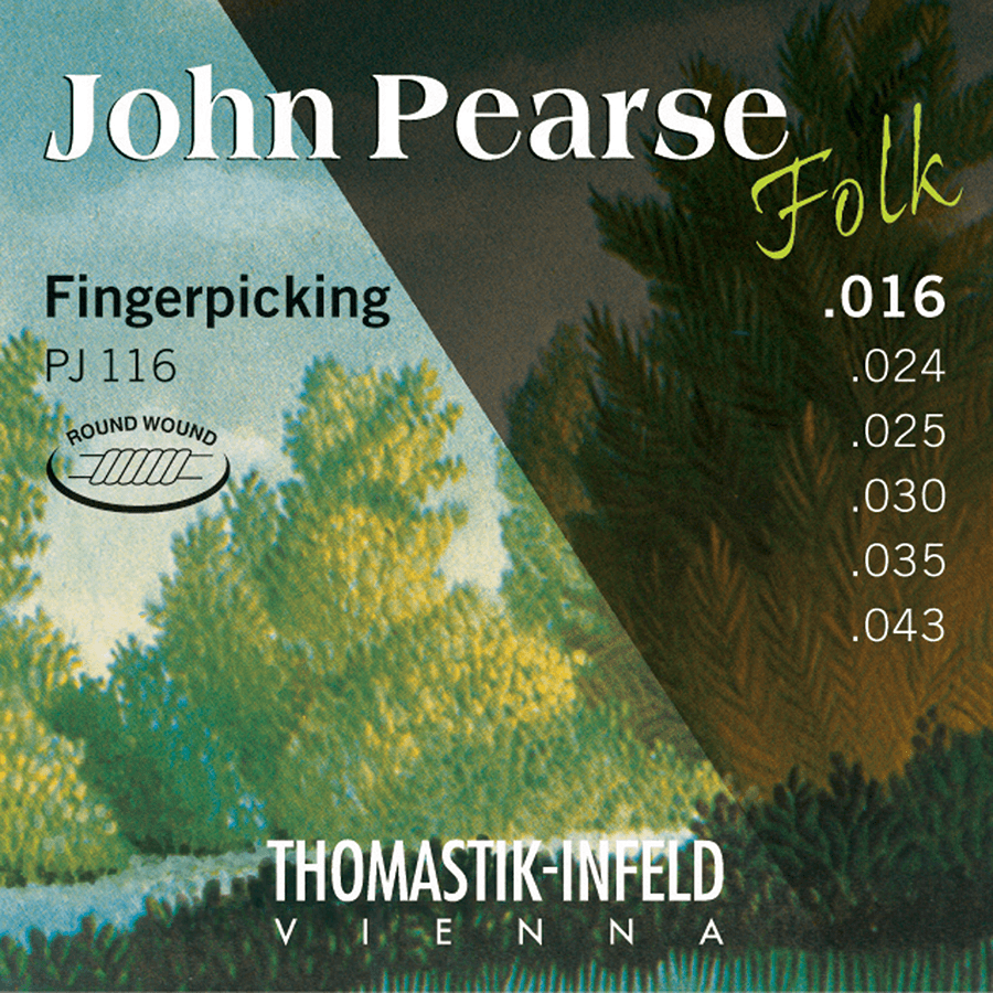 JEU CORDES GUITARE ACOUSTIQUE FOLK THOMASTIK JOHN PEARSE FILE PLAT PJ116