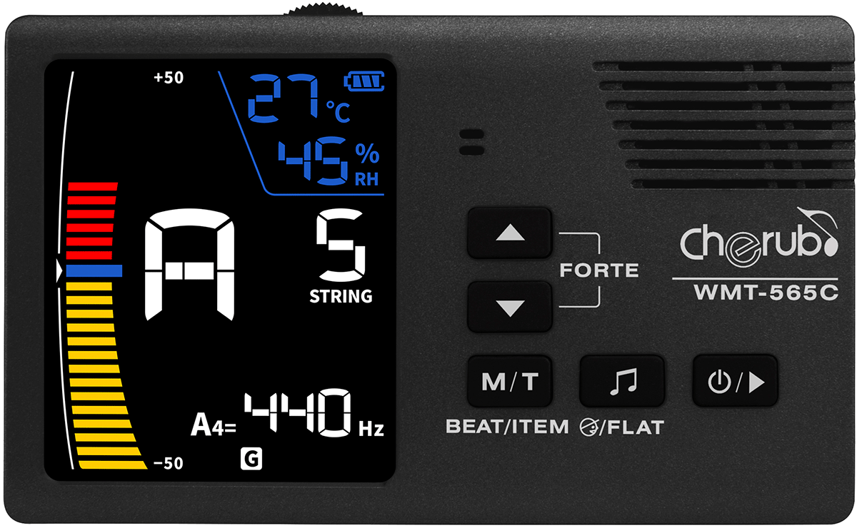 4 en 1 pour Cordes - Accordeur / Métronome / Thermo-Hygromètre CHERUB WMT-565C