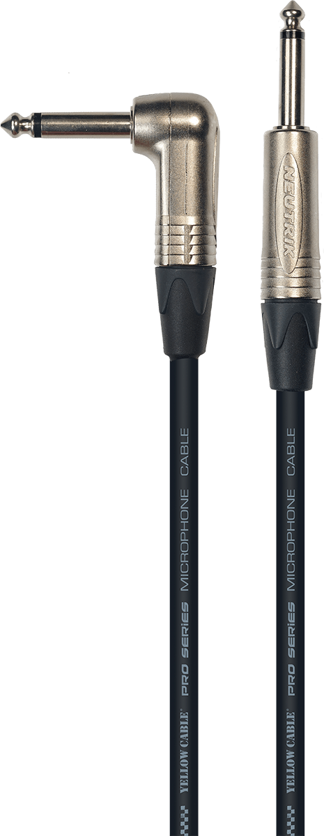 YELLOW CABLE PROG73D-C – Câble instrument Jack / Jack coudé 3 m avec fiches Neutrik