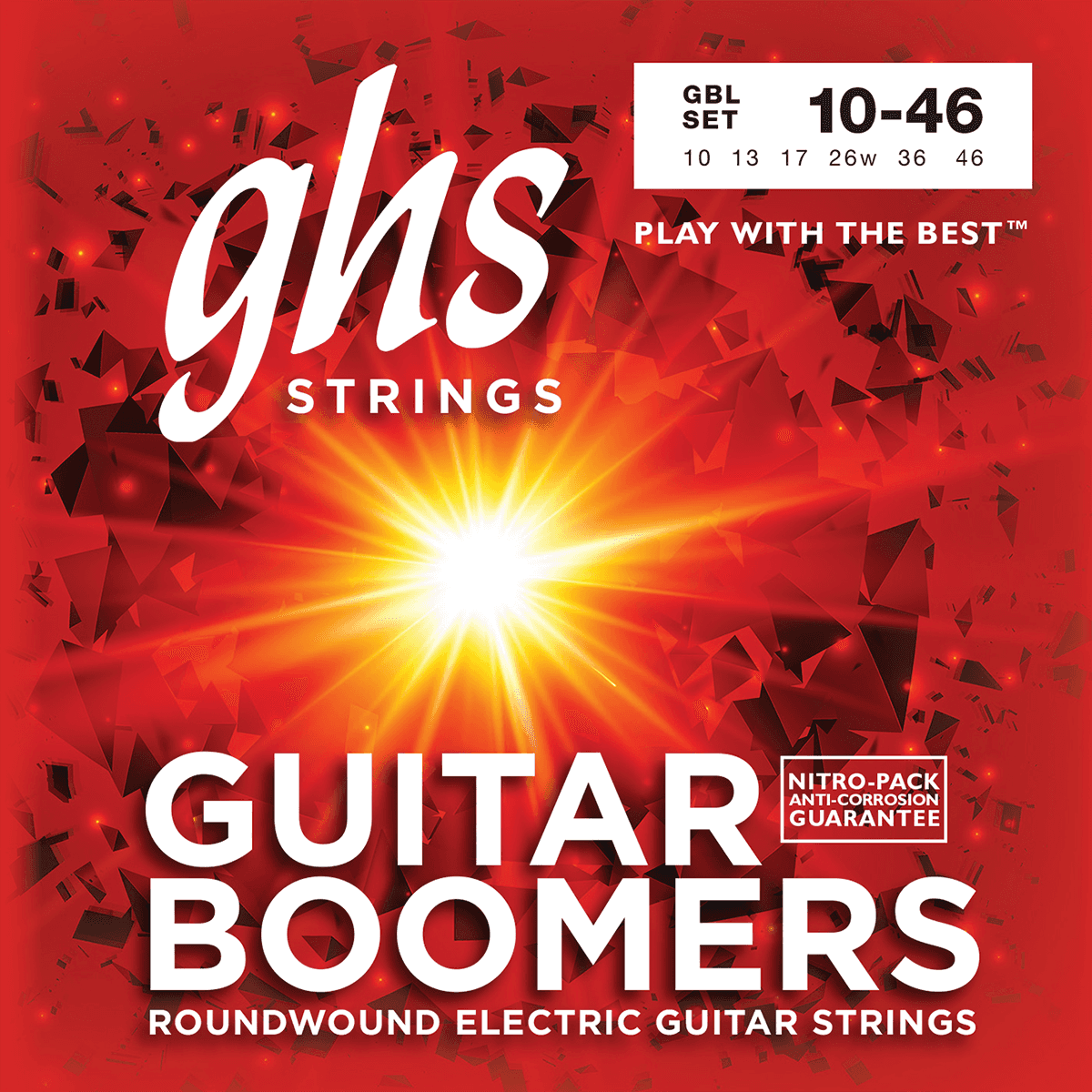 Jeu de cordes guitare électrique GHS Boomers GBL Light 10-46