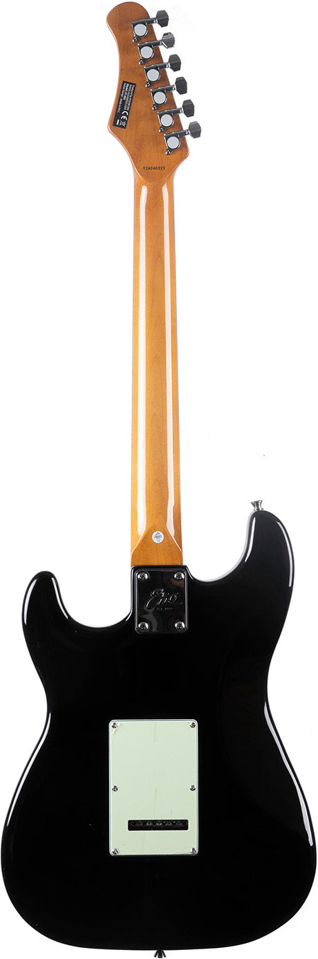 Guitare électrique noire EKO ST300-BLK