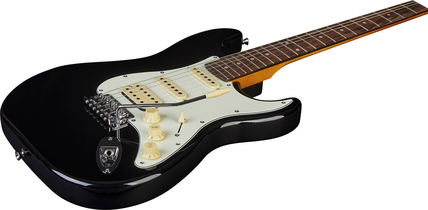 GUITARE ELECTRIQUE HSS NOIRE EKO ST350-BLK