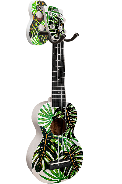 UKULELE SOPRANO MONSTERA + SUPPORT MURAL MAHALO MA1MT