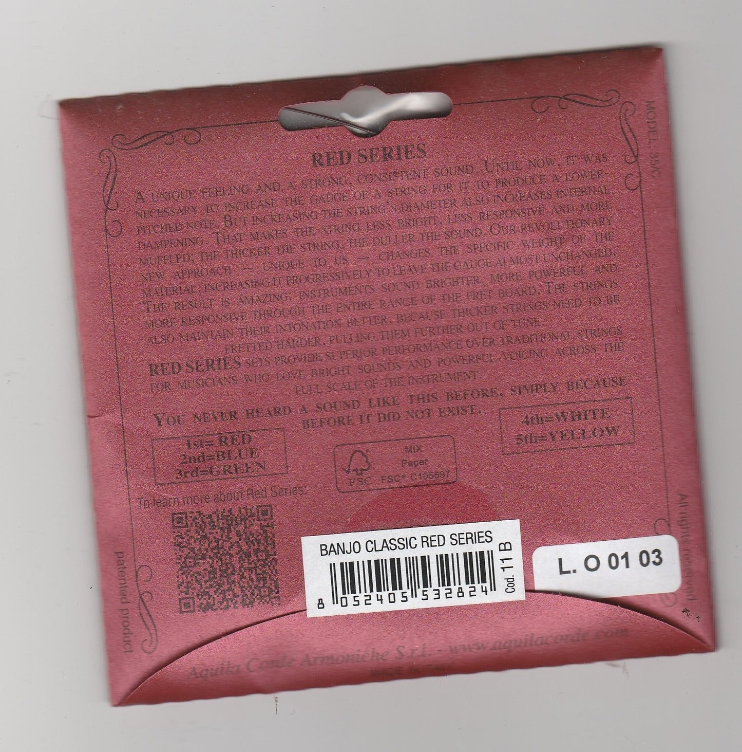 JEU DE CORDES BANJO 5 CORDES AQUILA 11B