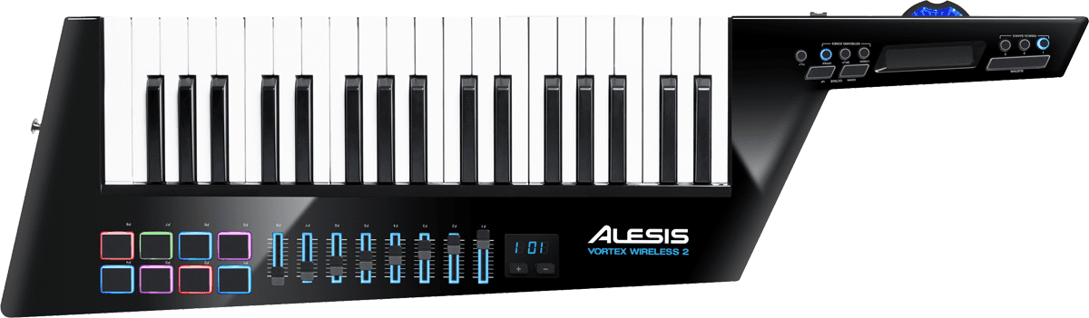 Clavier maître USB MIDI sans fil Alesis Vortex Wireless 2 – 37 touches – 8 pads