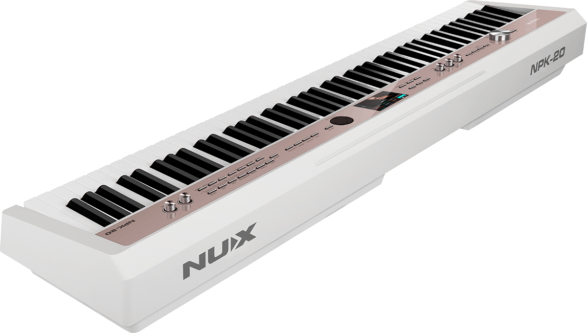 Piano numérique 88 touches – toucher lourd + arrangeur NUX NPK-20-W – Blanc