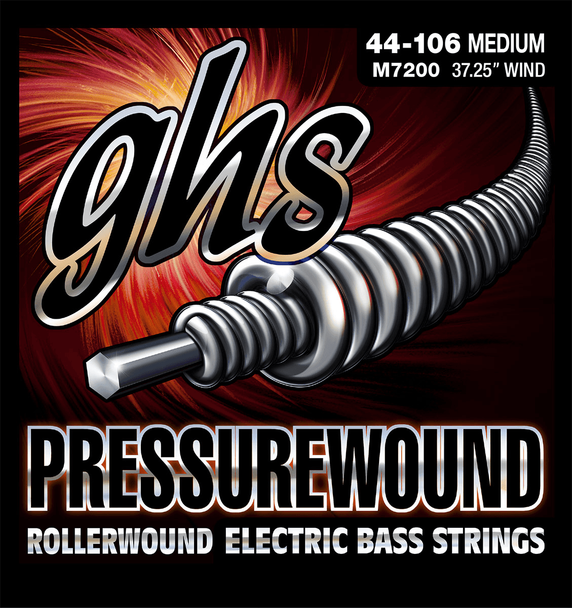 Jeu de cordes basse électrique GHS M7200 Pressurewound Medium 44-106
