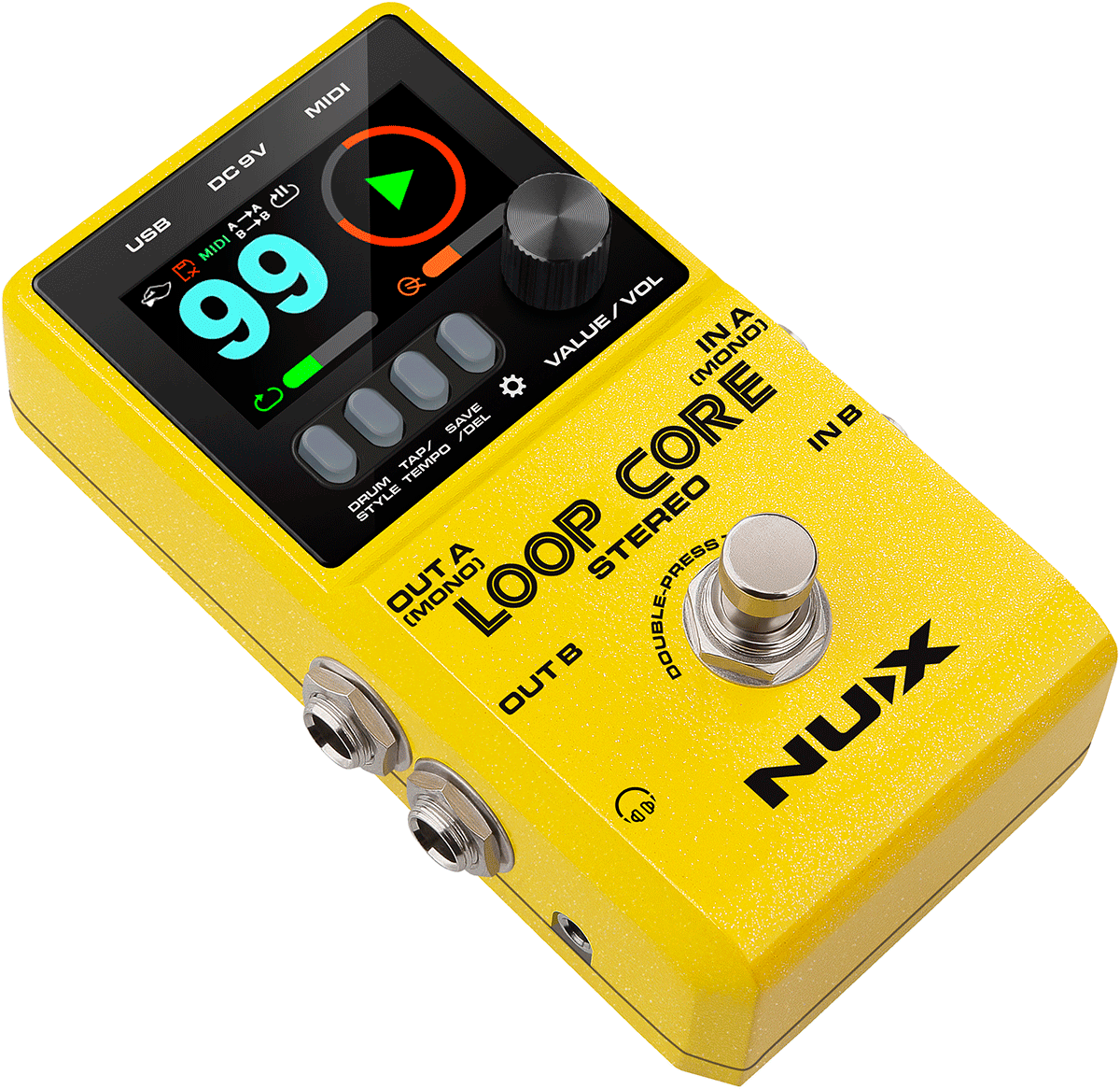 PEDALE LOOPER ET BOITE A RYTHMES STEREO NUX LOOPCORE STEREO