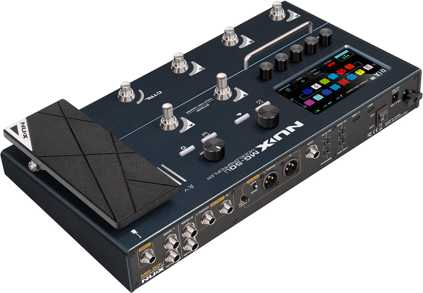 MIULTI-EFFETS - MODELISEUR GUITARE ET BASS NUX MG50LI DARK BLUE