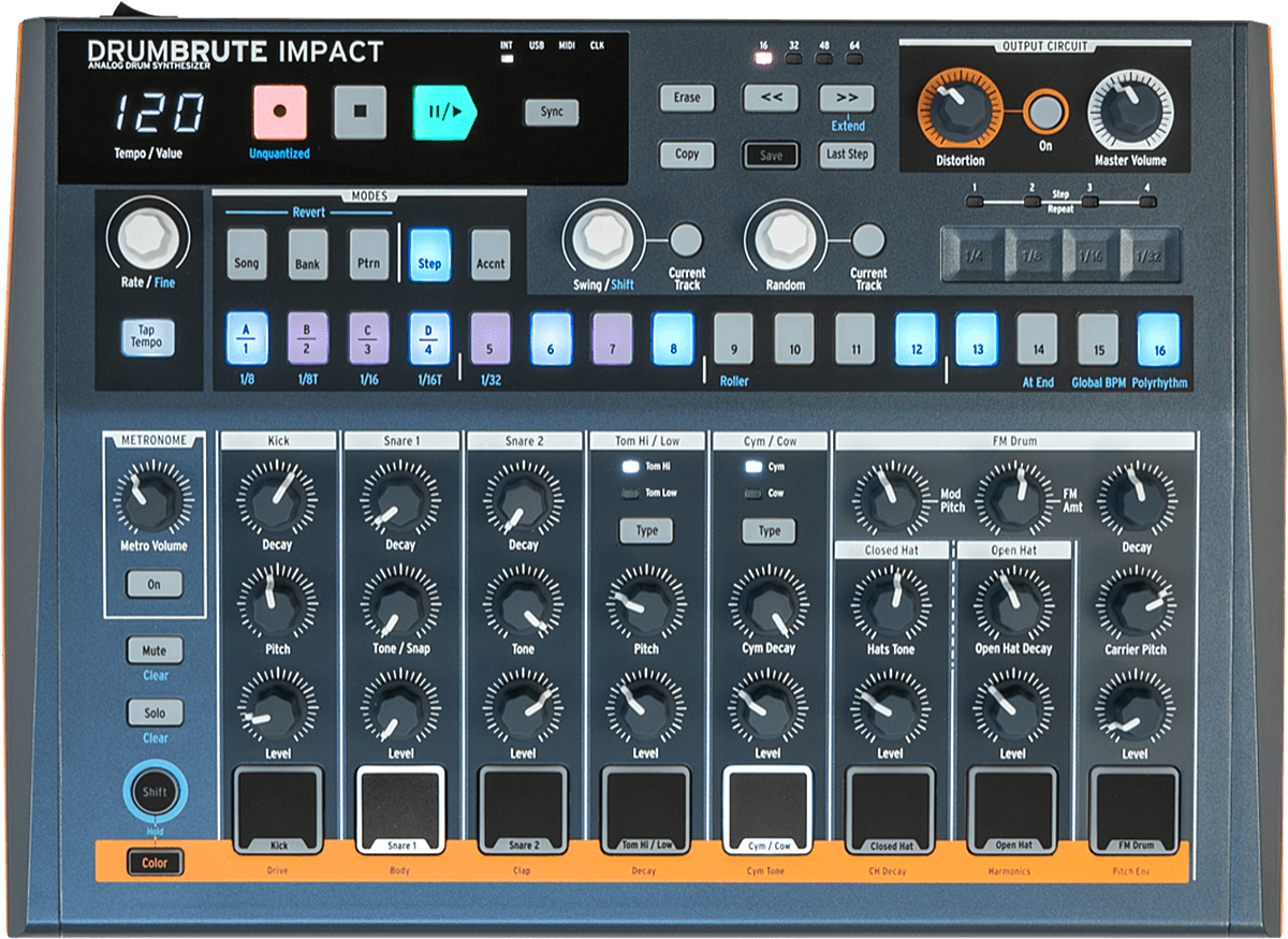 ARTURIA DrumBrute Impact – Boîte à rythmes analogique
