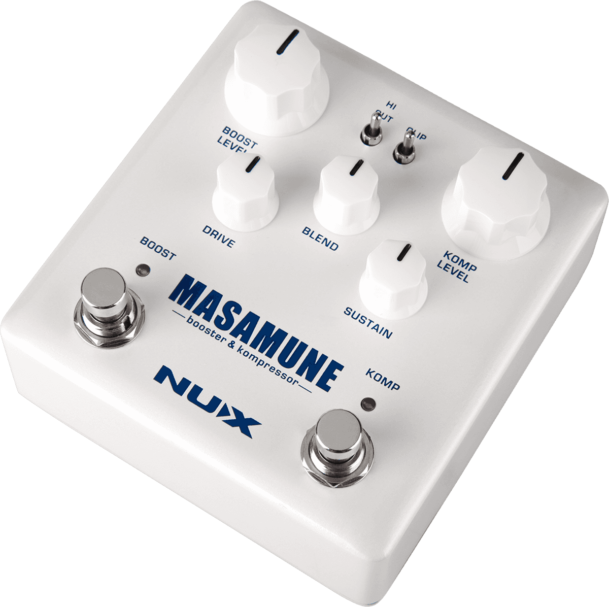PEDALE BOOSTER ET COMPRESSEUR GUITARE A ROUTAGE INTERNE NUX MASAMUNE