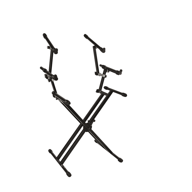 QUIK LOK QL723 – Stand clavier Pro 3 niveaux Noir – H680 à 990 mm