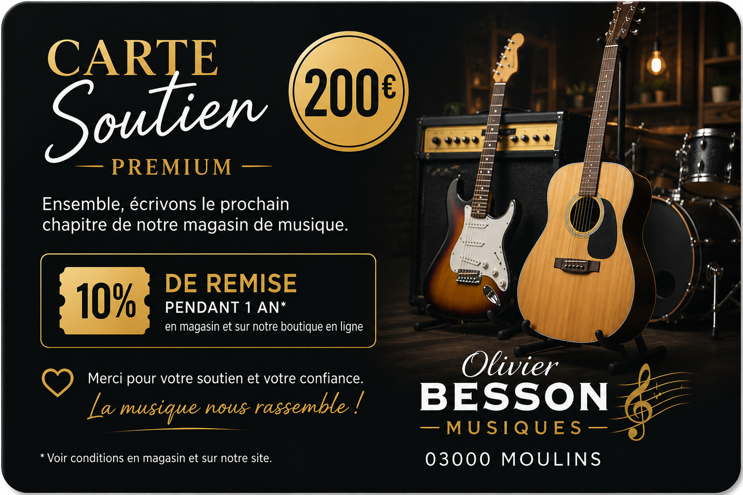 Carte Soutien Premium – 200 €