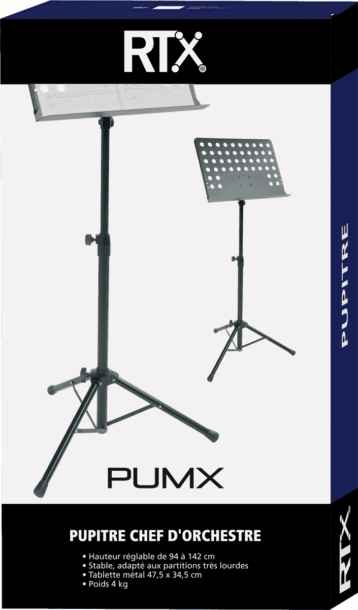 RTX PUMX – Pupitre d’orchestre noir