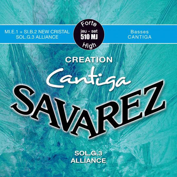 Jeu de cordes guitare classique savarez 510mj creation cantiga bleu fort