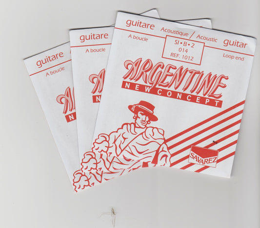 Corde guitare jazz manouche ARGENTINE si 2eme a boucle 014 - lot de 3