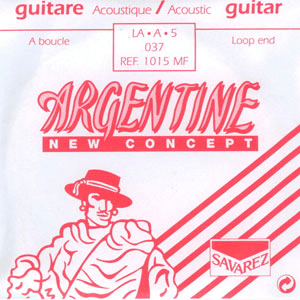 Corde guitare Jazz Manouche ARGENTINE – La 5ᵉ à boucle 0.37 – Lot de 3