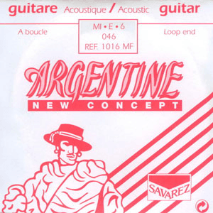 Corde guitare Jazz Manouche ARGENTINE – Mi 6ᵉ à boucle 0.46 – Lot de 3