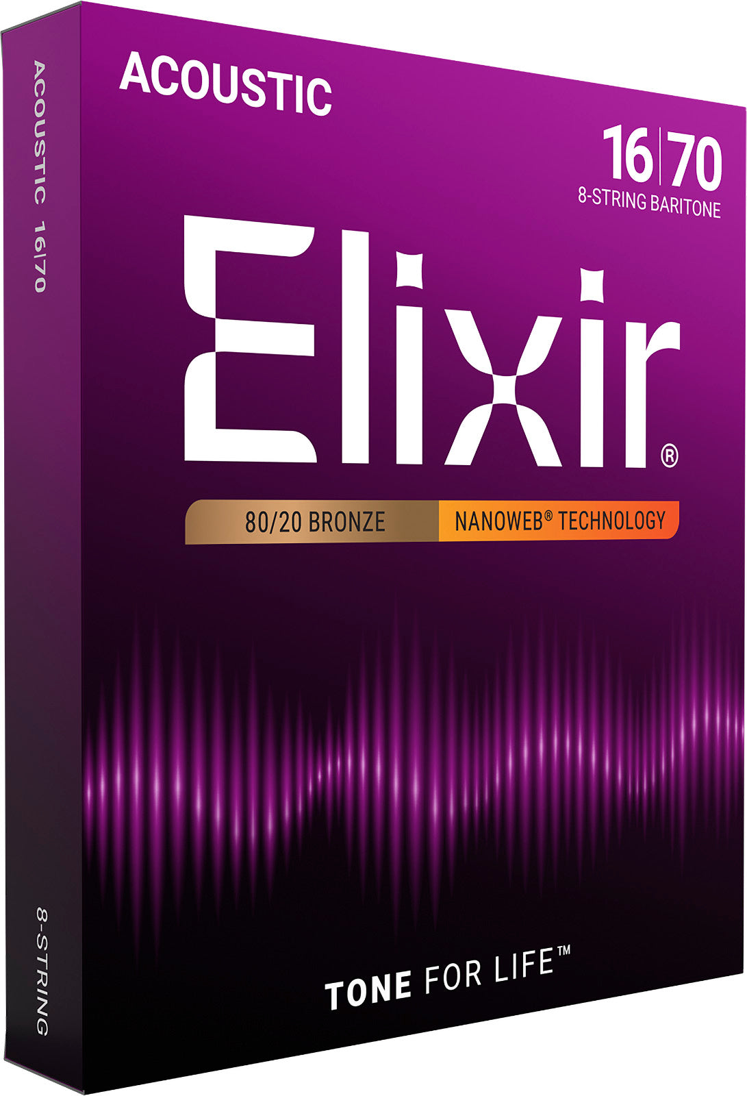 Jeu de Cordes Bariton 8 Cordes NANOWEB Bronze 16-70 – ELIXIR 11308